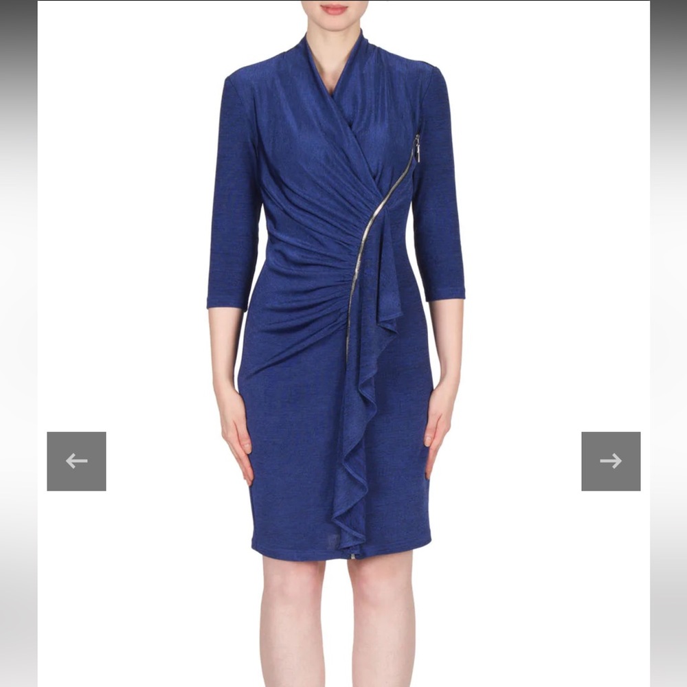 Joseph Ribkoff Blue Melange Dress NWT